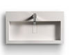 Wall mounted wash basin BluBleu Corian Steel Veer Basin Contemporary / Modern