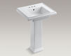 Wash basin with pedestal Tresham K-2844-4-G9 Gray Wash basin with pedestal Tresham Kohler 2015 K-2844-4-G9 Contemporary / Modern
