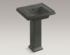 Wash basin with pedestal Tresham K-2844-4-G9 Gray Wash basin with pedestal Tresham Kohler 2015 K-2844-4-G9 Contemporary / Modern