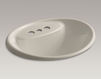 Countertop wash basin Tides K-2839-4-47 Ivory Countertop wash basin Tides Kohler 2015 K-2839-4-47 Contemporary / Modern