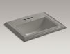 Countertop wash basin Memoirs K-2241-4-G9 Gray Countertop wash basin Memoirs Kohler 2015 K-2241-4-G9 Contemporary / Modern