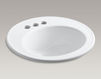 Countertop wash basin Brookline K-2202-4-47 Ivory Countertop wash basin Brookline Kohler 2015 K-2202-4-47 Contemporary / Modern