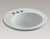 Countertop wash basin Brookline K-2202-4-47 Ivory Countertop wash basin Brookline Kohler 2015 K-2202-4-47 Contemporary / Modern