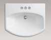 Wash basin with pedestal Cimarron K-2362-4-95 Gray Wash basin with pedestal Cimarron Kohler 2015 K-2362-4-95 Contemporary / Modern