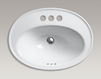 Countertop wash basin Serif K-2075-4-47 Ivory Countertop wash basin Serif Kohler 2015 K-2075-4-47 Contemporary / Modern