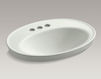 Countertop wash basin Serif K-2075-4-47 Ivory Countertop wash basin Serif Kohler 2015 K-2075-4-47 Contemporary / Modern