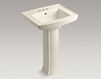 Wash basin with pedestal Archer K-2359-4-0 white Wash basin with pedestal Archer Kohler 2015 K-2359-4-0 Contemporary / Modern