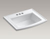 Countertop wash basin Archer K-2356-4-47 Ivory Countertop wash basin Archer Kohler 2015 K-2356-4-47 Contemporary / Modern