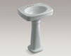 Wash basin with pedestal Bancroft K-2338-4-58 Dark gray Wash basin with pedestal Bancroft Kohler 2015 K-2338-4-58 Contemporary / Modern