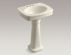 Wash basin with pedestal Bancroft K-2338-4-0 white Wash basin with pedestal Bancroft Kohler 2015 K-2338-4-0 Contemporary / Modern