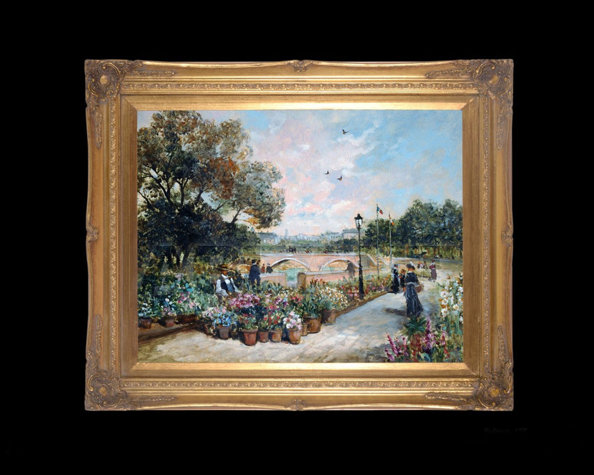 Buy Painting  Promenade on the river Barj - Buzzoni s.r.l. IMPRESSIONIST VIEWS 13