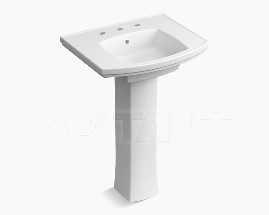 Buy Wash basin with pedestal Elliston Kohler 2015 K-R6376-8-0