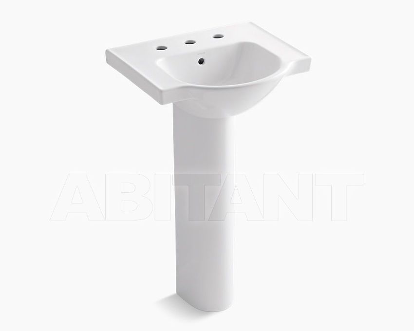 Buy Wash basin with pedestal Veer Kohler 2015 K-5265-8-0