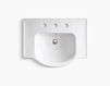 Wash basin with pedestal Veer Kohler 2015 K-5266-8-7 Contemporary / Modern