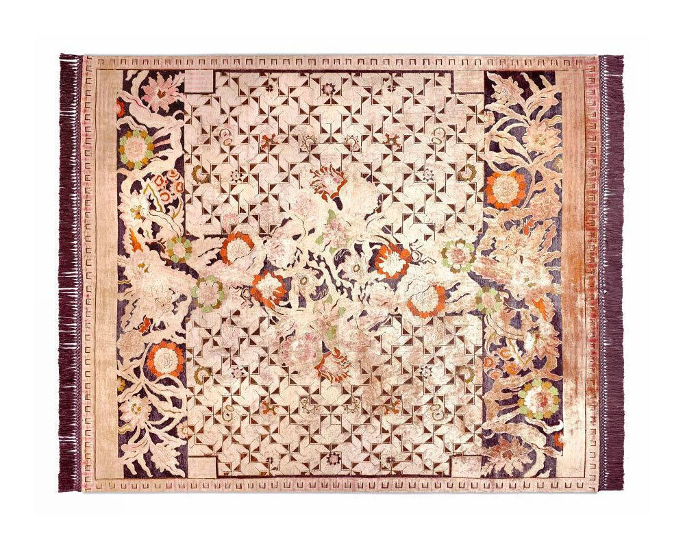 Buy Classic carpet Rug Star 2016 Belle Époque | Floral versus Geometrics | DeepPurple