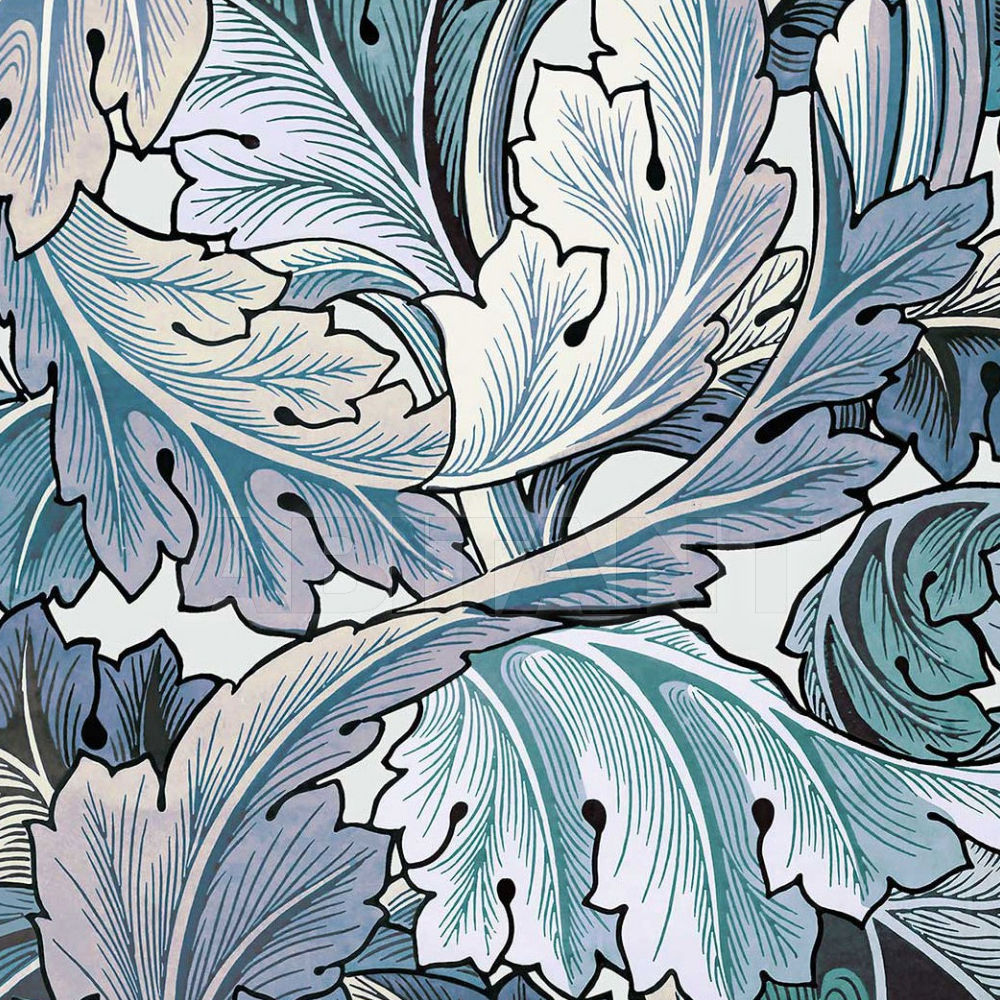 Buy Non-woven wallpaper ACANTHUS  Henry Bertrand Ltd Wallpaper 1-WA-ACA-DI-B/W-XXX-003-FLOW