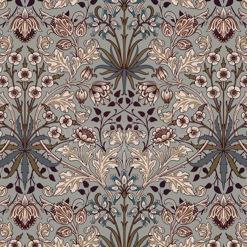 Buy Non-woven wallpaper HYACINTH  Henry Bertrand Ltd Wallpaper 1-WA-HYA-DI-GRY-XXX-003-FLOW