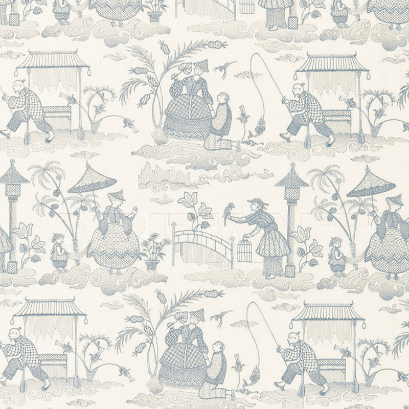 Buy Interior fabric  BASSANO EMBROIDERED TOILE F. Schumacher & Co. FABRICS 66600