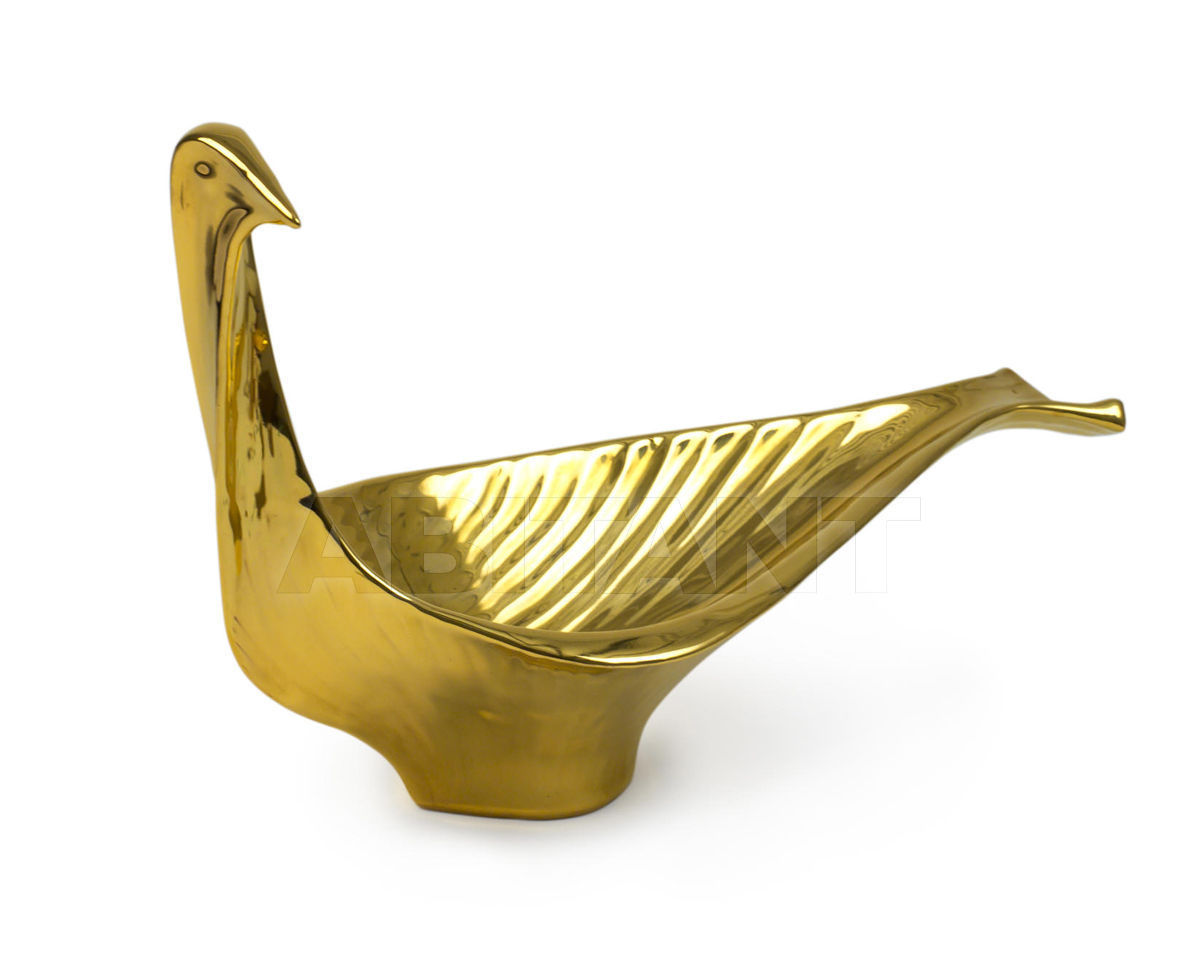 Buy Fruit vase  MENAGERIE LARGE GOLD GLAZED BIRD Jonathan Adler BOWLS 3981