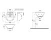 Wall mounted wash basin Hatria You & Me Y0HH Contemporary / Modern