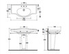 Wash basin with pedestal Galassia Ethos  8435M Contemporary / Modern
