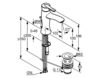 Wash basin mixer Kludi Amphora 540230575 Contemporary / Modern