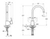 Wash basin mixer Vitra D-Line A42076 Contemporary / Modern