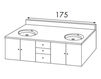 Wash basin cupboard Ambiance Bain X&y MISTRAL121 Classical / Historical 