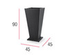 Floor box for flowers  QUADRO Contral Outdoor 622 BL = nero Contemporary / Modern