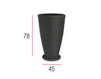 Floor box for flowers  RONDO Contral Outdoor 623 COF = coffee Contemporary / Modern