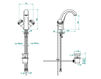Wash basin mixer THG Bathroom U4C.2155 Diplomate roped rings Contemporary / Modern