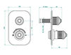 Thermostatic mixer THG Bathroom U1L.5300B Nizua clear crystal Contemporary / Modern