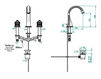 Wash basin mixer THG Bathroom U1Q.151M Nizua cristal sapphire Contemporary / Modern