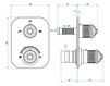 Thermostatic mixer THG Bathroom U1Q.5500B Nizua cristal sapphire Contemporary / Modern