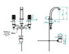 Wash basin mixer THG Bathroom A2A.151 Métropolis clear crystal Contemporary / Modern