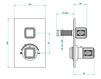 Thermostatic mixer THG Bathroom  A2A.5300B Métropolis clear crystal Contemporary / Modern