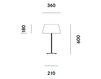 Table lamp GINGER GLASS T30 white Table lamp Prandina Tavolo GINGER GLASS T30 Contemporary / Modern