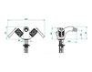 Bidet mixer THG Bathroom G2P.3205/202 Froufrou with lever Contemporary / Modern