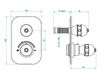 Thermostatic mixer THG Bathroom A1V.5300B Sully Malachite Contemporary / Modern