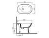 Floor mounted bidet Hatria Dolcevita Y0ET Contemporary / Modern