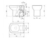 Floor mounted toilet ROCA 2013 347517000 Contemporary / Modern