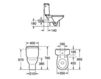 Floor mounted toilet ROCA Ceramic A342395000 Contemporary / Modern