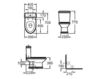 Floor mounted toilet ROCA Ceramic A341495000 Contemporary / Modern