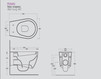 Wall mounted toilet Vitruvit Collection/pearl PEAVAS Contemporary / Modern