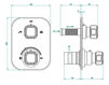 Thermostatic mixer THG Bathroom A3K.5500B Venezia black Onyx Contemporary / Modern