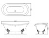 Bath tub Chérie Copper Devon&Devon Vasche 2mrcherievarfl Classical / Historical 