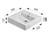 Countertop wash basin Olympia Ceramica Linea Lavabi 38.FL Contemporary / Modern
