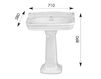 Wash basin with pedestal Olympia Ceramica Impero 08.11 Contemporary / Modern