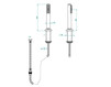 Shower fittings THG Bathroom U2B.60A Alberto Pinto with lever Contemporary / Modern