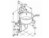 Wall mounted wash basin Kludi Joop! 55115D2 Contemporary / Modern